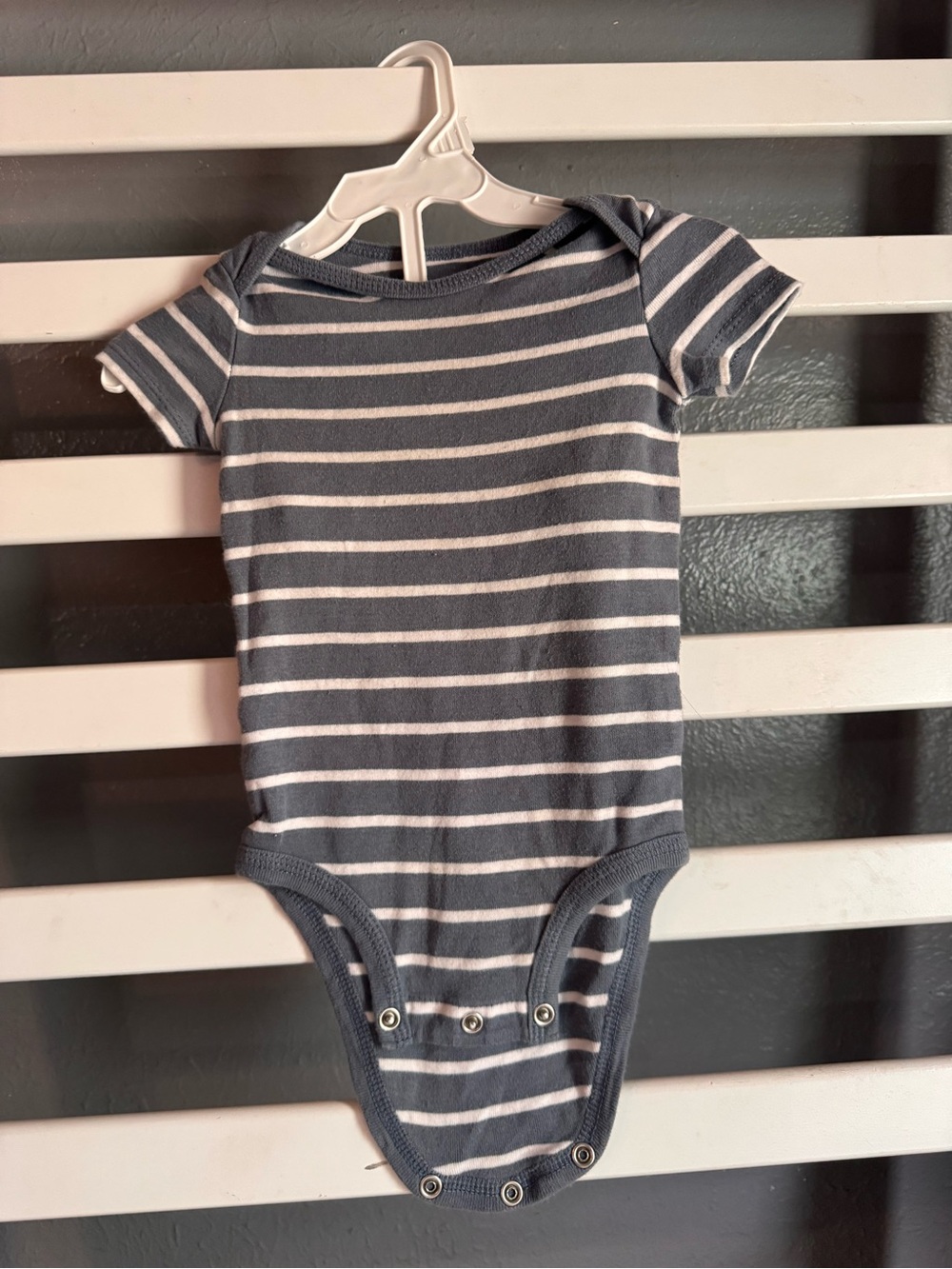 Carter's Navy and White Striped Baby Bodysuit